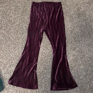 FLARED VELVET PANTS